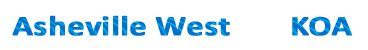 Asheville West KOA logo for mobile
